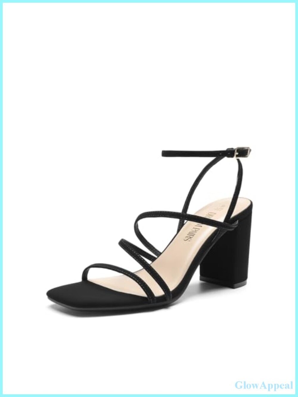 Chunky Heel Sandals Square Toe Block Heel 3.15'' Dress Heels